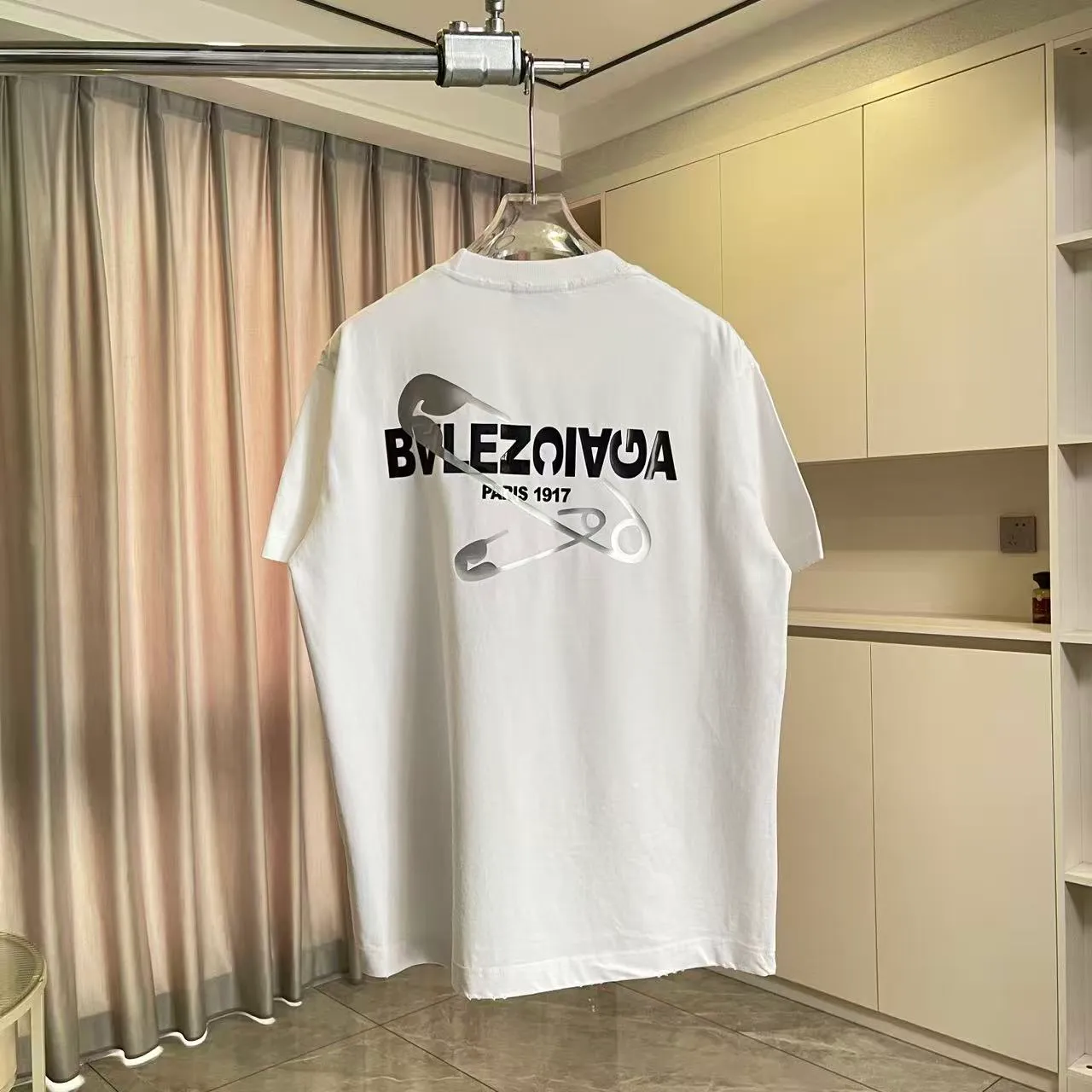 BALENCI*GA 2026 New Arrival logo 320g T Same Style Size：S M L XL XXL ：Black White Gray